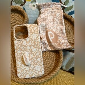 Loopy Case EUC Beige Blossoms iPhone 15 Pro Max Case